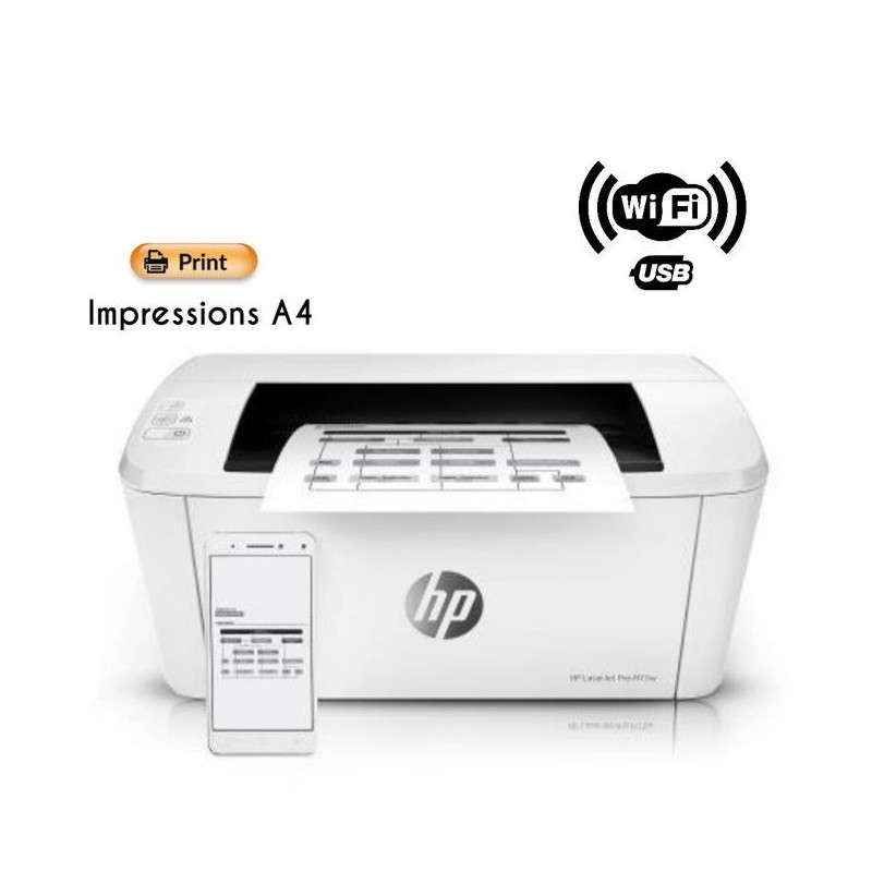 HP LaserJet M111w Imprimante Laser Monochrome (7MD68A)